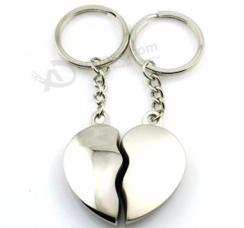1Pair Couple Keychain Key Silver Plated Korea Romantic Lovers Love Key Chain Souvenirs Valentine's Day gift C411