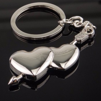 couple creative heart shape keychain Car pendant Key chain zinc alloy keyfob Key ring valentine's Day romantic lover gift D13