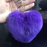 groot pluizig hart sleutelhanger pompom vrouwen kunst konijn bont auto sleutelhanger handtas hangers pompon sleutelhangers schattig sieraden cadeau