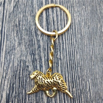 New samoyed movement Key chains fashion Pet Dog jewellery trendy samoyed movement Car keychain Bag keyring For women Men