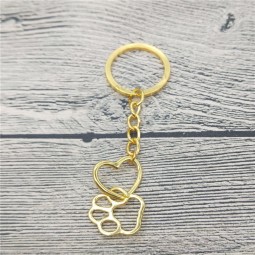 Großhandelskeychain shellhard nettes Tierhundekatzenliebesherzanhänger keychain für Frauenmädchen-Schmuck keychain