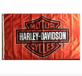 Harley Davidson 3X5 Orange Flag with high quality