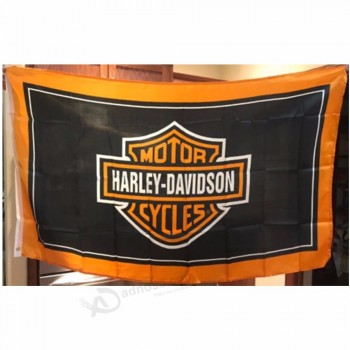 ハーレーダビッドソンロゴ旗バナーポスターガレージ男洞窟3x5 ftオートバイ