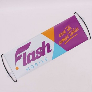 Hand retractable printing banner roller banner