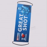 voetbalfan hand held rollende banner, aangepaste logo hand held scrollen banner