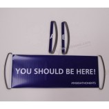 atacado personalizado de alta qualidade à mão rolagem banner fã