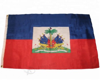 卸売100％ポリエステルプリントハイチ国旗