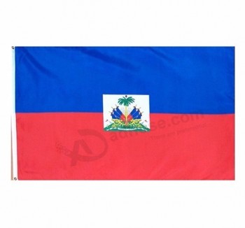 alta qualidade haiti bandeira de malha de poliéster mão carro haiti bandeira