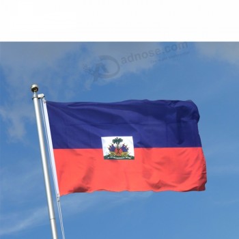 90 * 150 cm venta barata país rojo azul bandera haitiana