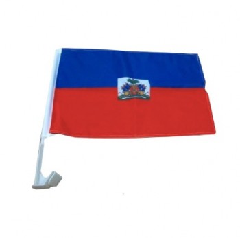 fabricante personalizado poliéster haiti car window flag