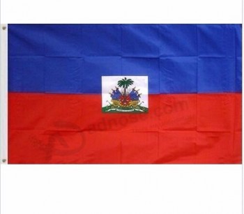 personalizado 100% poliéster haiti bandeira nacional do país