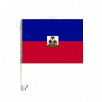 promocional al aire libre personalizado impreso haiti car window flag