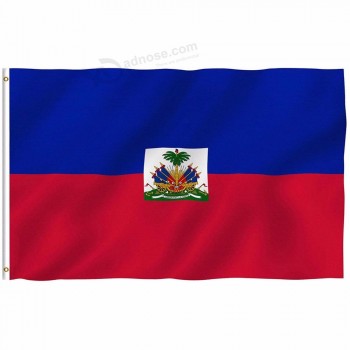 高品質の新しいデザインカスタム印刷国ハイチハイチの国旗