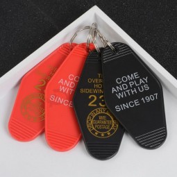 Key chain for double-sided printing of hotel labels