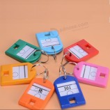 Multicolor Tarjeta de equipaje Llavero Etiqueta Llavero Llavero