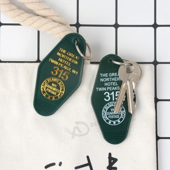 Hotel key label with key ring manufacturer