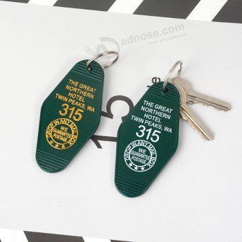 aangepaste hotel souvenir keytag met sleutelhanger