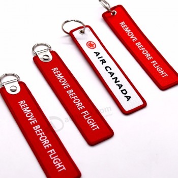 promotional gifts custom remove logo embroidery keychain key ring
