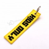 llavero personalizado bordado de tela con logo impreso