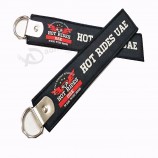 polyester fabric keyring with your Own logo