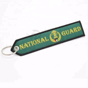 personalized embroidered keychains, custom embroidered key tags