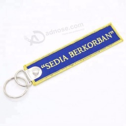 kundenspezifischer Gewebeschlüsselanhänger keychain, gestickter keychain