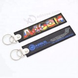 personalized custom embroidered key chains tags, woven luggage tag