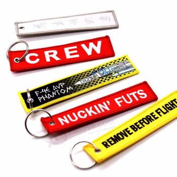 Crew Stickerei Stoff Schlüsselbund Flug fördern Geschenke Schlüsselanhänger