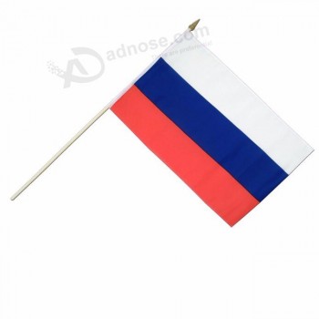 Hete verkopende professionele polyester rood wit blauw aangepaste hand vlaggen