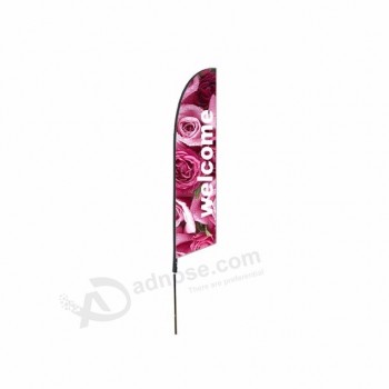 Hot sale totem flag 110g knitted polyester advertising flying banner