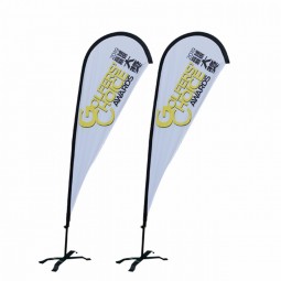 fliegende Strand Teleskop Teardrop Rucksack Flagge Segel Banner für Werbung