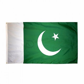 뜨거운 판매 관례 3 * 5 ft 싼 폴리 에스테 디지털 방식으로 인쇄 된 국가 파키스탄 깃발