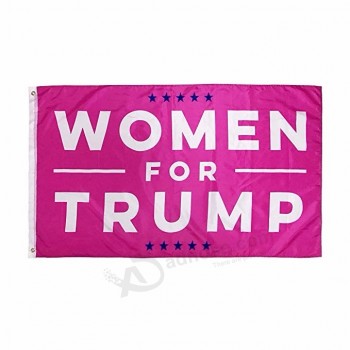 Las mujeres 3x5 personalizadas para Trump Hot Pink hacen que Estados Unidos vuelva a ser grande poliéster presidente de EE. UU. bandera