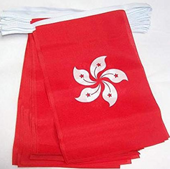 bandera decorativa de la cuerda de hong kong bandera del empavesado de hong kong