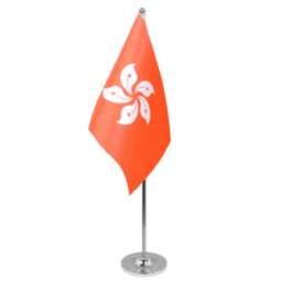 Factory wholesale decorative office mini Hong Kong table flag