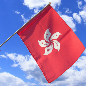 Großhandel kleine Hong Kong Hand wehende Flagge