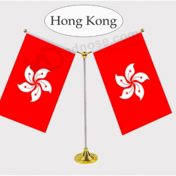 professionelle Druck Hong Kong Tischfahne mit Matel Basis