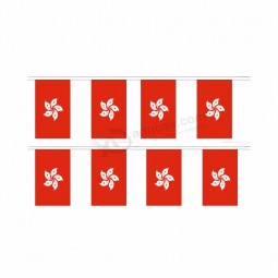 China Hongkong Bunting String Flagge Polyester gedruckt für Feier