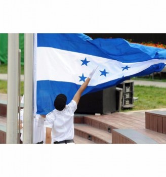 주문을 받아서 만들어진 옥외 선전용 큰 깃발 온두라스 국기 90 * 150cm