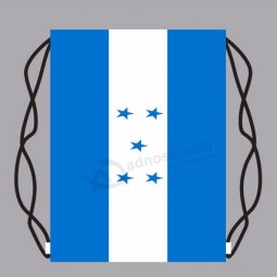 Custom logo small Honduras flag satin drawstring bag