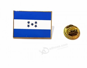 Design personalizado moderno liga de zinco honduras bandeiras nacionais para vestuário emblema botão pinos