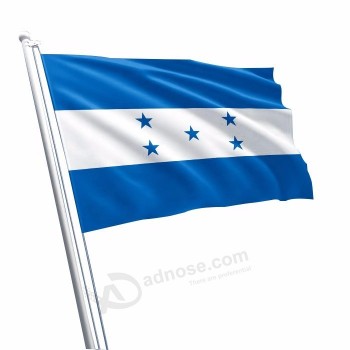 maßgeschneiderte digitaldruck polyestergewebe 3x5ft land honduras blau weiße flagge 5 sterne