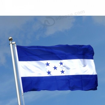 tecido de poliéster branco azul personalizado bandeira nacional de honduras
