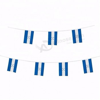 bandera de cadena de honduras personalizada de 14 * 21 cm, bandera de honduras bunting