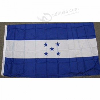 Venda quente 3x5ft grande impressão digital Todas as bandeiras e nomes de países bandeira de cetim honduras
