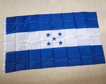 3x5ft buena calidad personalizada 5 estrellas bule blanco honduras bandera nacional del país