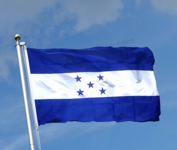 Bandeira nacional por atacado quente de honduras 3x5 FT bandeira de 90x150cm - cor vívida e resistente a desbotamento UV - poliéster de bandeira de honduras