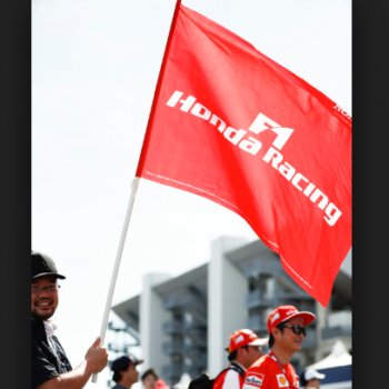 bandera de mano de logotipo personalizado honda para carreras
