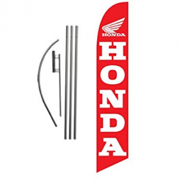 logotipo personalizado bandera honda swooper con poste de aluminio