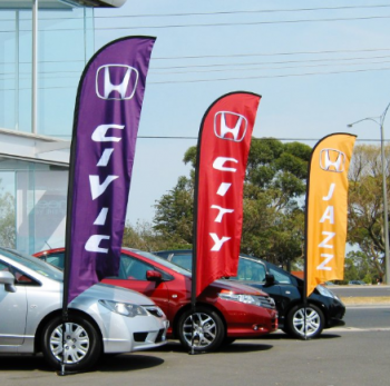 publicidade de bandeira de penas honda personalizada voando honda flag logo